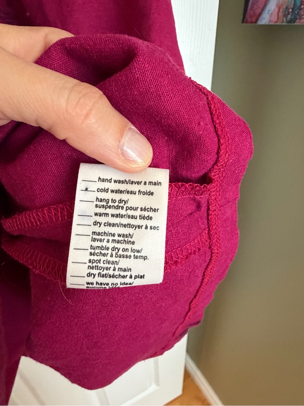 Smoking Lily Fuchsia Pink Linen Dress - Picture 6 of 11